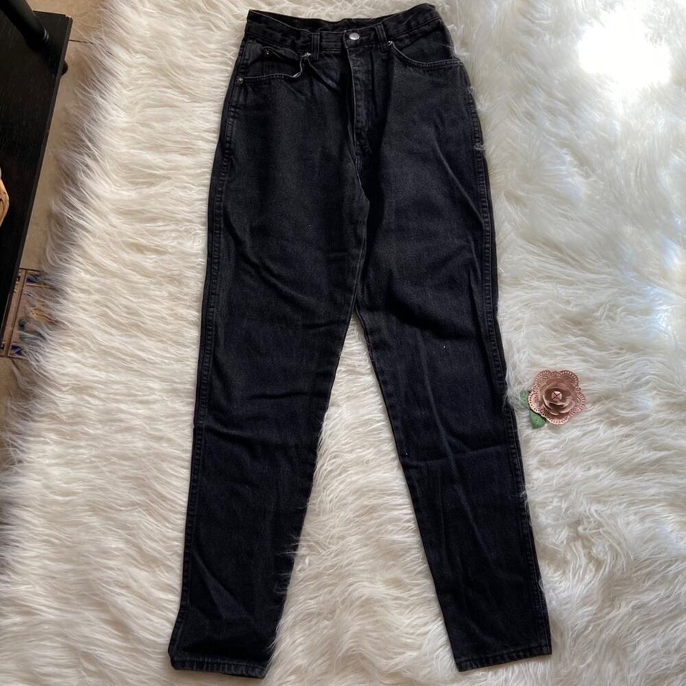 Vintage 1900s Stefano International Black Super High Rise Jeans Size 6